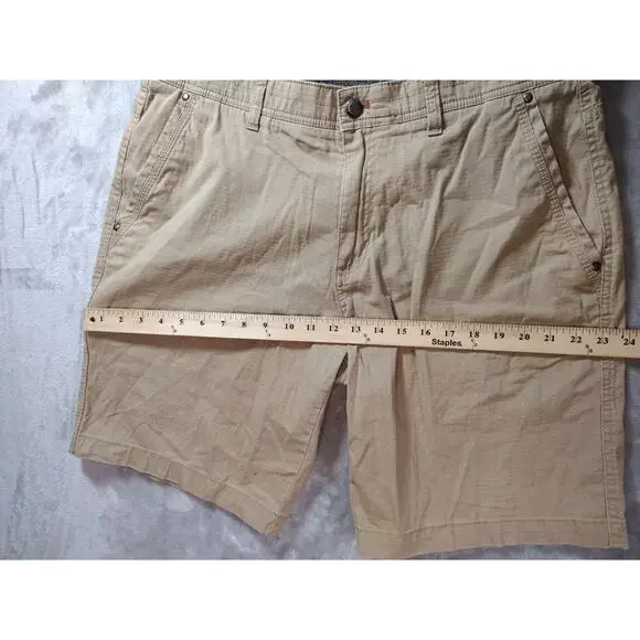 Weatherproof Chino Shorts Mens 36 Khaki Ripstop Outdoor Golf Pickleball Tennis - Picture 6 of 10